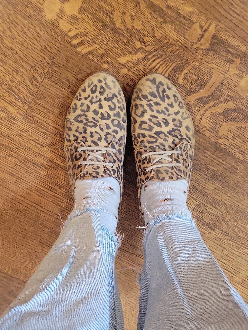 Poppy Barley Animal Print Oxford Slip On Shoes Womens 7